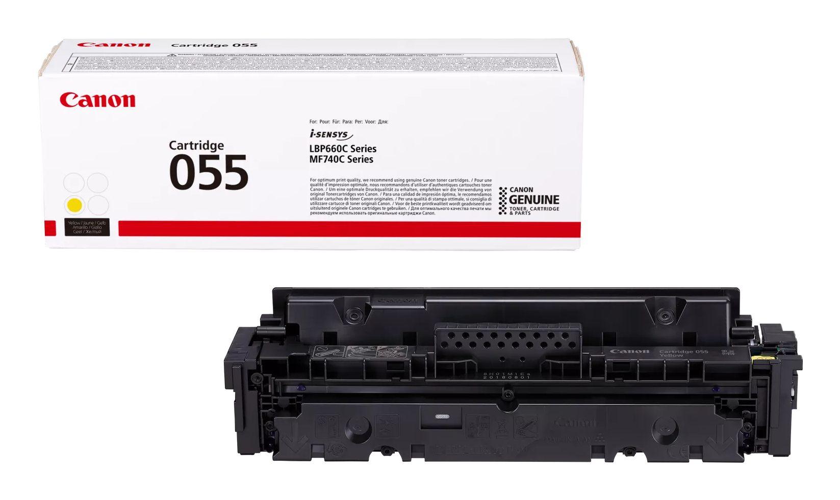 Toner CANON 055 Y (2100 páginas - Amarelo)
