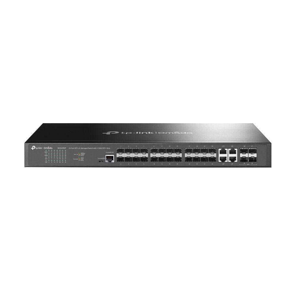 Switch Gerido TP-LINK JetStream TL-SG3428XF (28 Portas - 10, 100, 1000, 10000 Mbit/s - 12 MB - Preto)