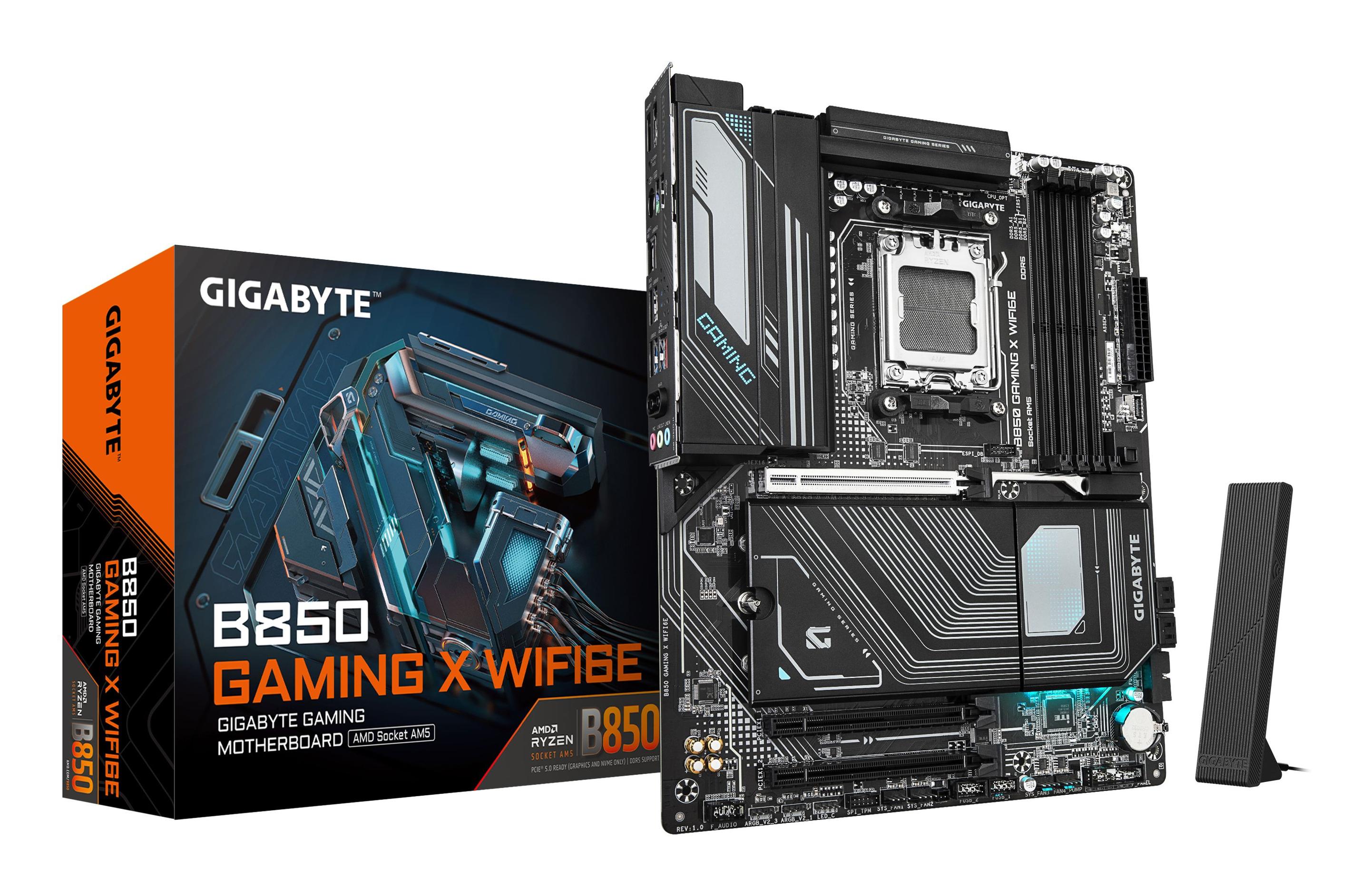Motherboard GIGABYTE B850 GAMING X WIFI6E (AM5 - ATX - DDR5-SDRAM - Castanho)