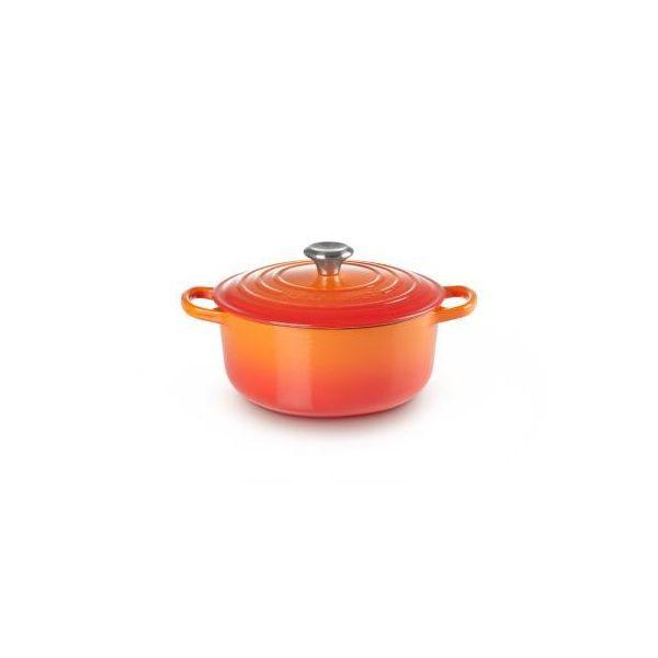 Caçarola Redonda LE CREUSET Signature 21177220902430 (Ferro fundido - Laranja)