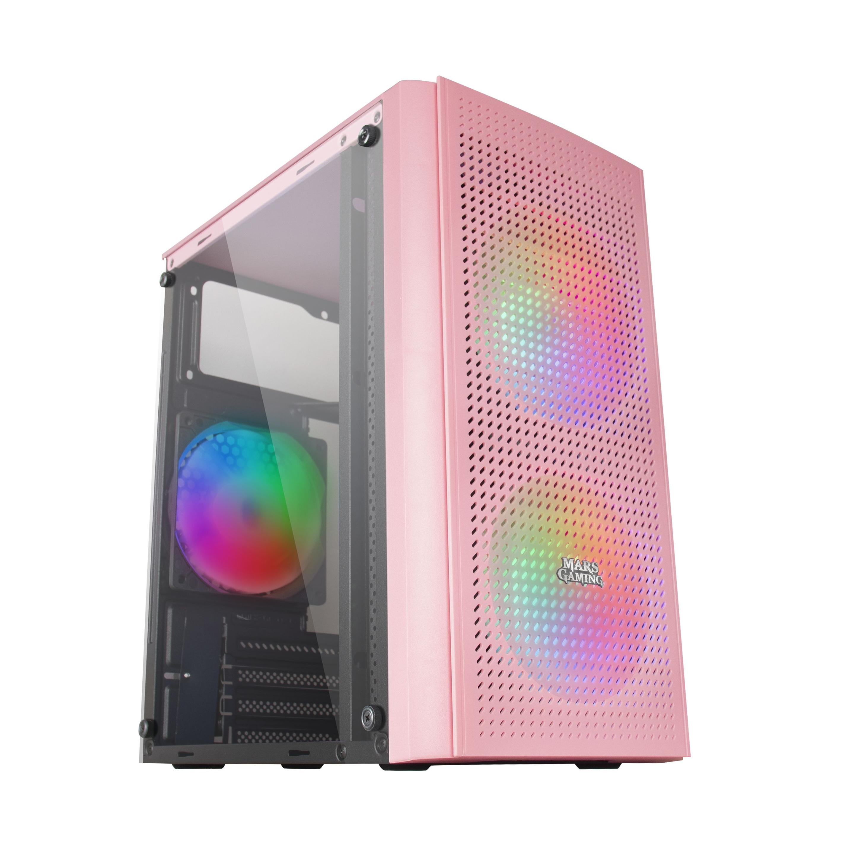 Caixa PC MARS GAMING MC300P (micro ATX, Mini-ITX - Mini Tower - Micro-ATX, Mini-ITX - Rosa), miniatura 2