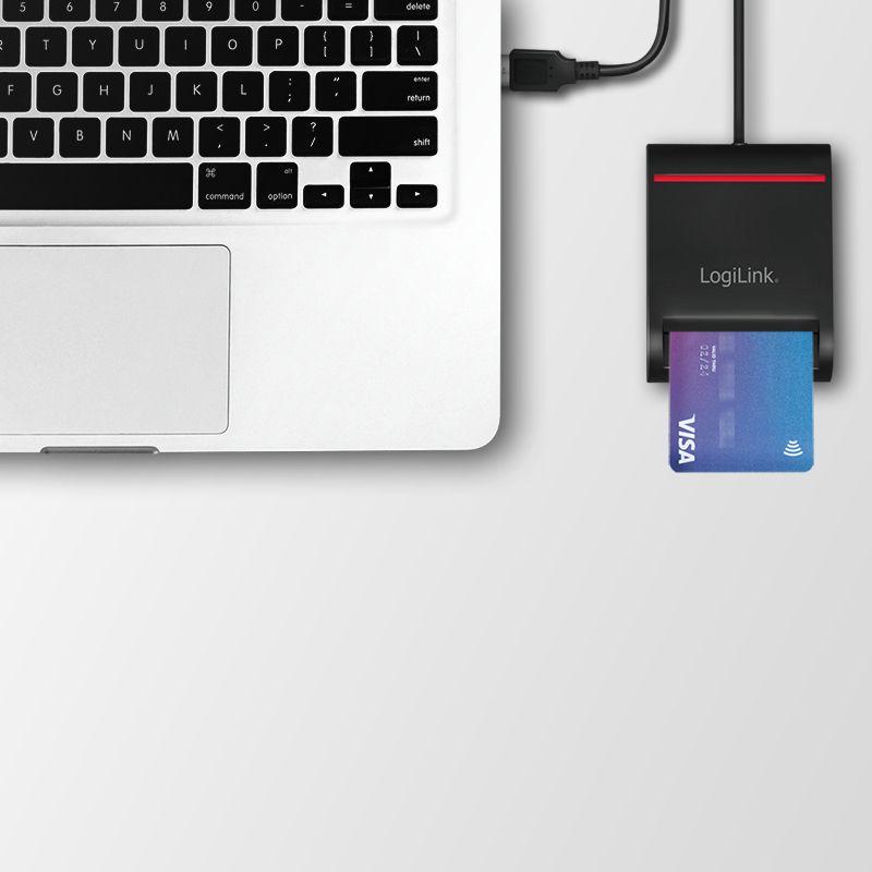 Leitor de Cartões de Cidadão LOGILINK CR0047 (USB 2.0 - 0,9 m - Preto), miniatura 7