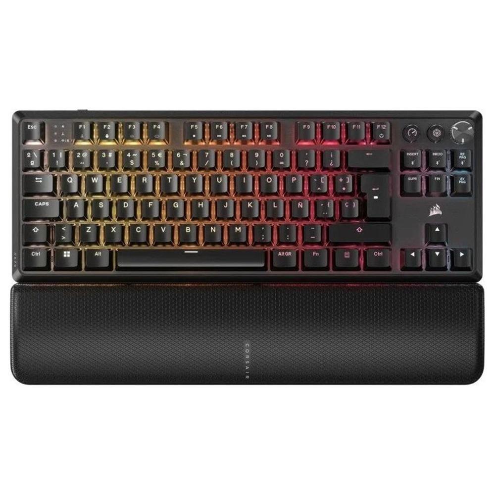 Teclado CORSAIR K70 CORE TKL Wireless RGB (Espanhol - CORSAIR MLX Red - Sem teclado numérico - Preto)