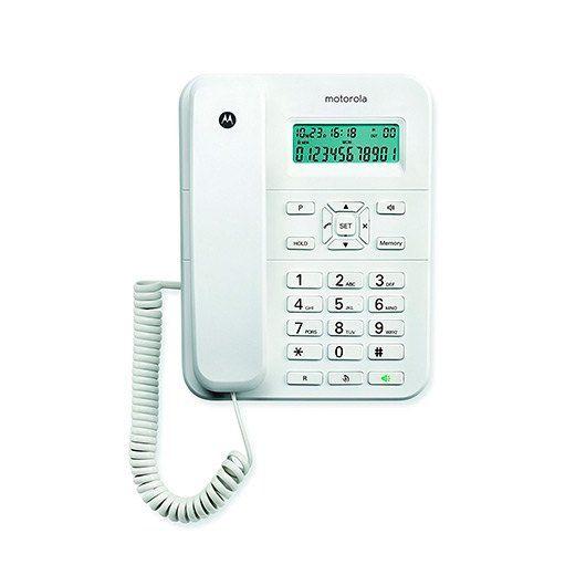 Telefone Fixo com Fios MOTOROLA CT202 (Branco)