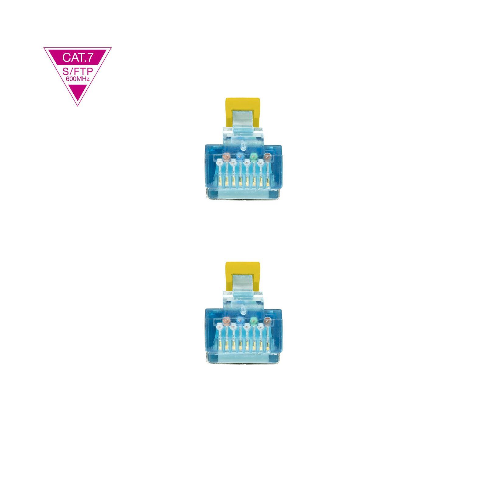 Cabo de Rede RJ45 NANOCABLE 10.20.1702-Y (2 m - Cat7 - RJ-45 - Amarelo), miniatura 3