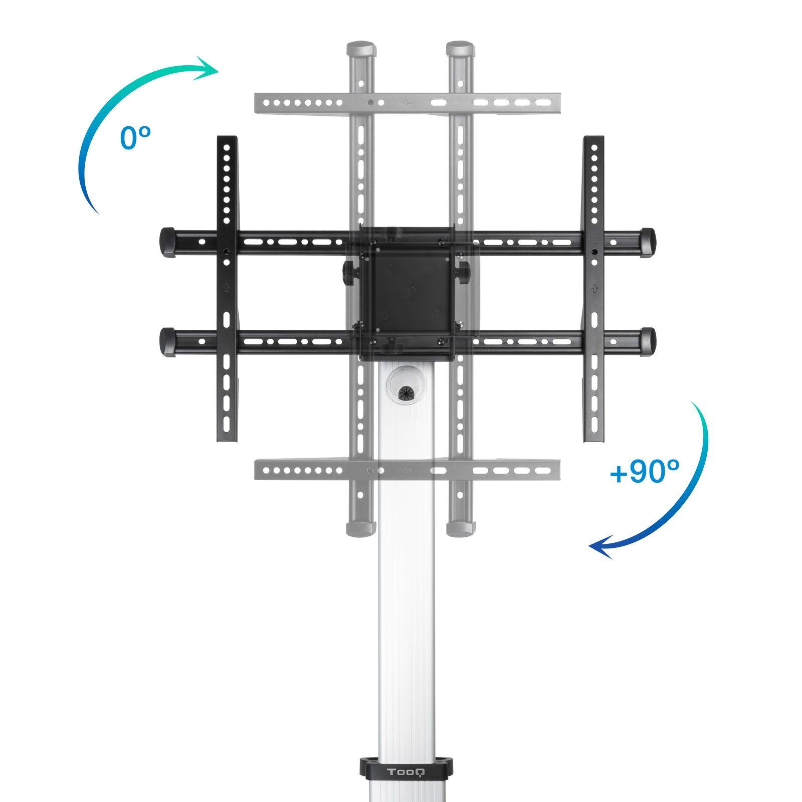 Suporte de Chão para TV TOOQ FS1886M-B (37-86" - 50 kg - VESA 600x400 - Preto e Prateado), miniatura 3