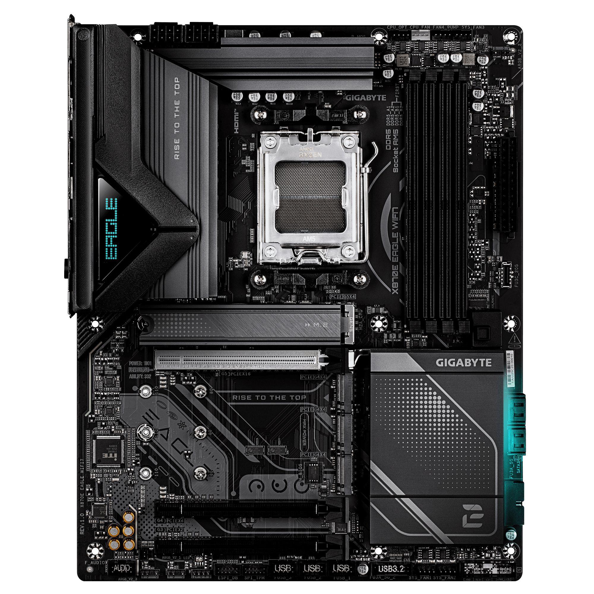 Motherboard GIGABYTE X870E EAGLE WIFI7 (AM5 - ATX - Duplo canal - Preto), miniatura 2