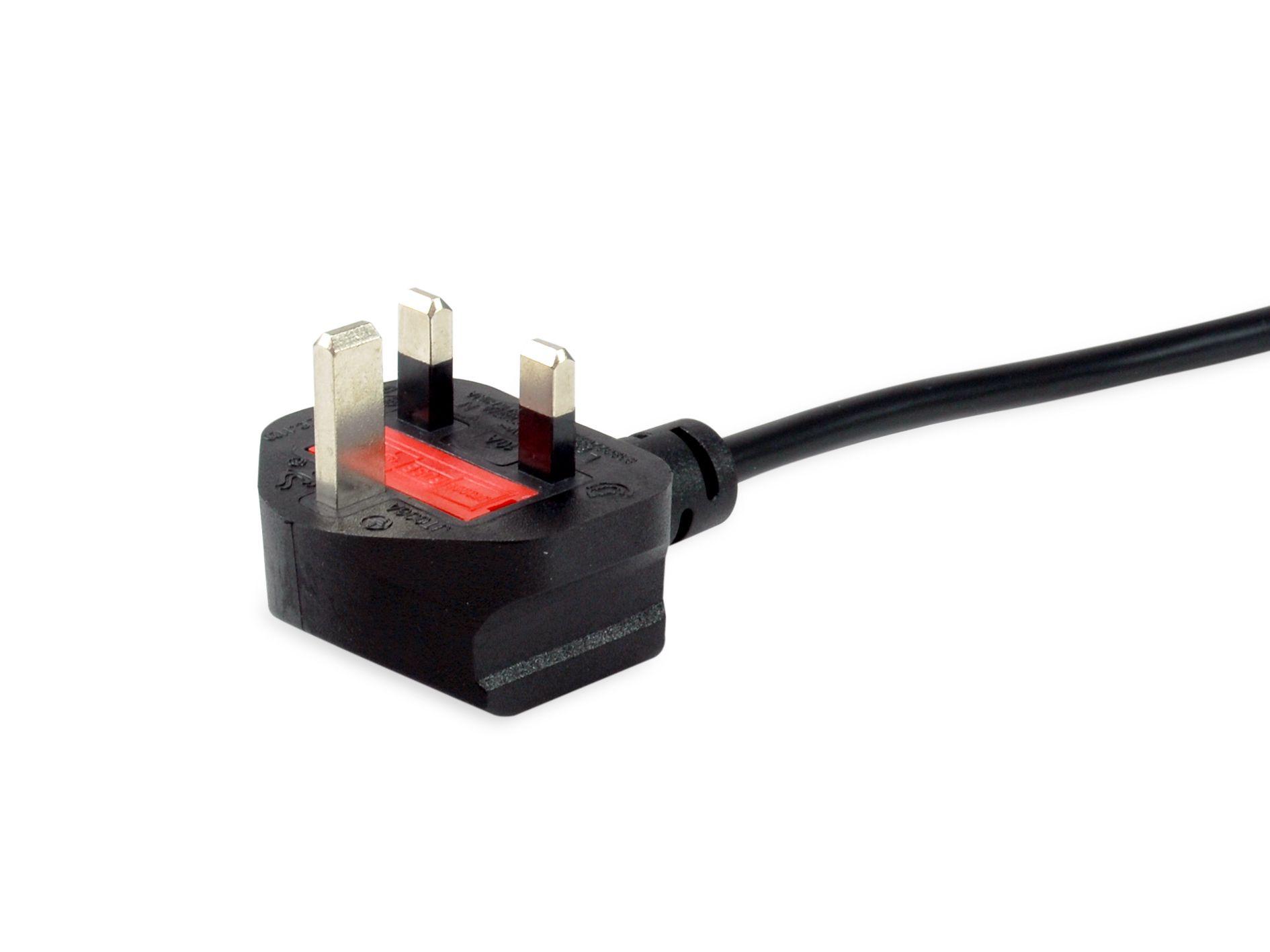 Cabo de Alimentação EQUIP 112304 (10 m - IEC C13 - BS 1363 - Preto), miniatura 2