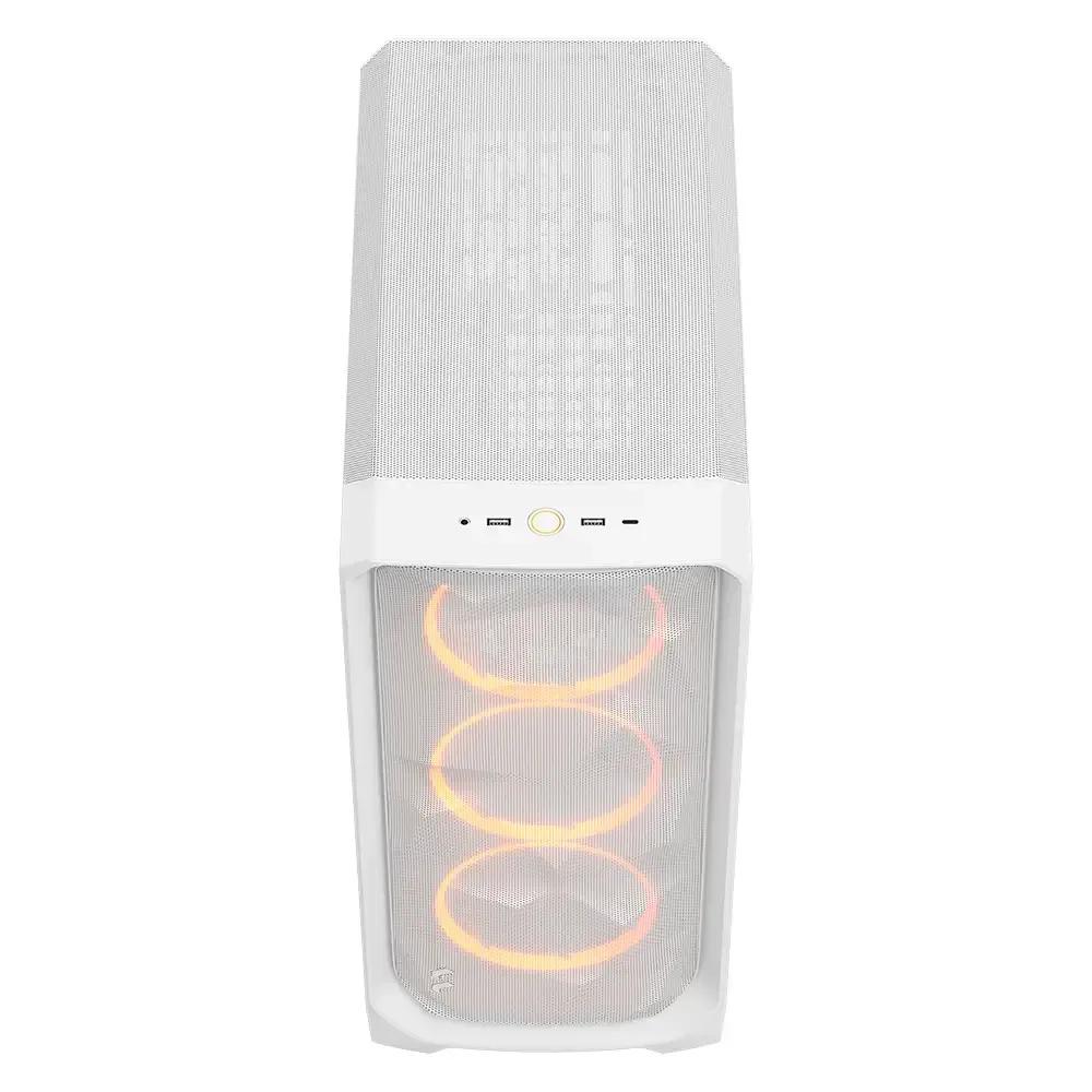Caixa PC FRACTAL DESIGN Meshify 3 RGB TG Clear Tint FD-C-MES3A-07 (Extended-ATX - Vidro temperado, aço - RGB multicolorida - Branco) — miniatura 3