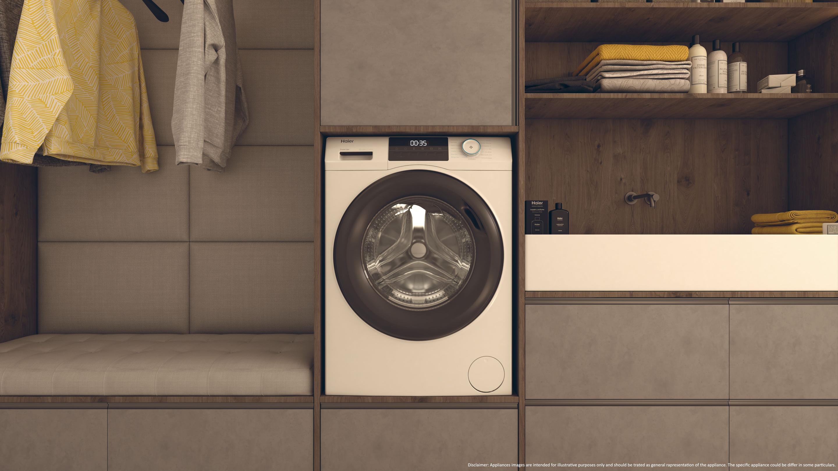 Máquina de Lavar Roupa Independente HAIER HW80BP14929AS (1400 RPM - B - A - Branco) — miniatura 8