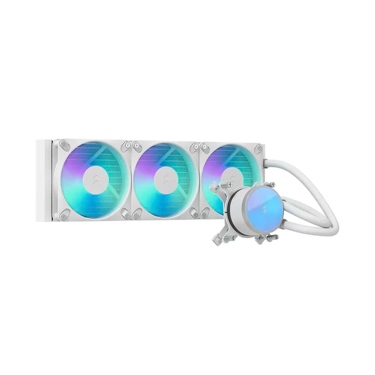 Sistema de Refrigeração Líquida para CPU FRACTAL DESIGN Radius 360 RGB (LGA 1200, AM4, AM5 - 120 mm - RGB - Branco)