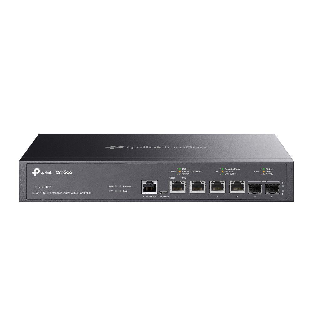Switch TP-LINK TL-SX3206HPP JetStream (10G Ethernet - Até 10000 Mbps - 16 MB - Preto)