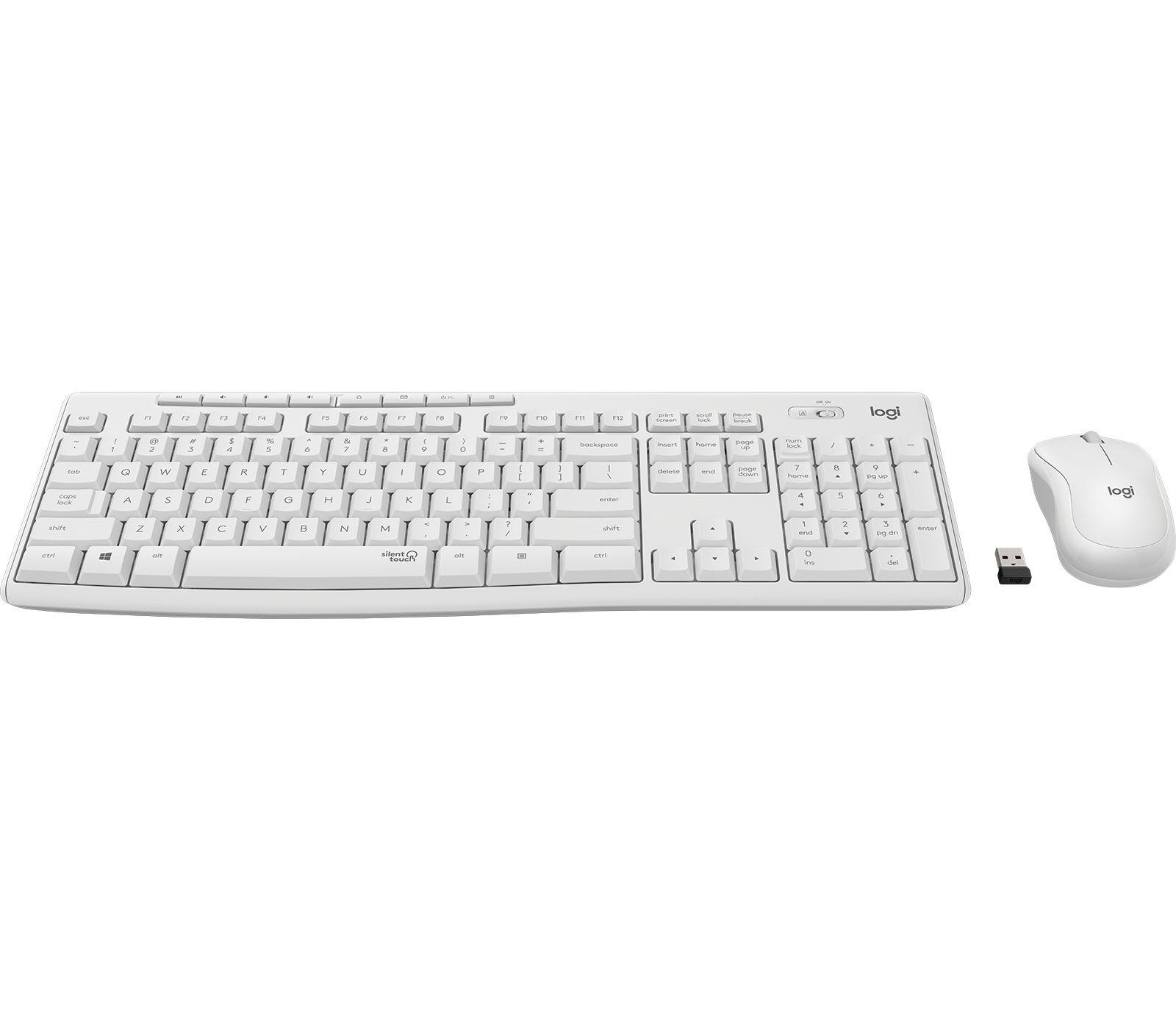 Conjunto Teclado e Rato LOGITECH MK295 Silent (Espanhol - Tamanho completo - RF Wireless - Branco) — miniatura 2
