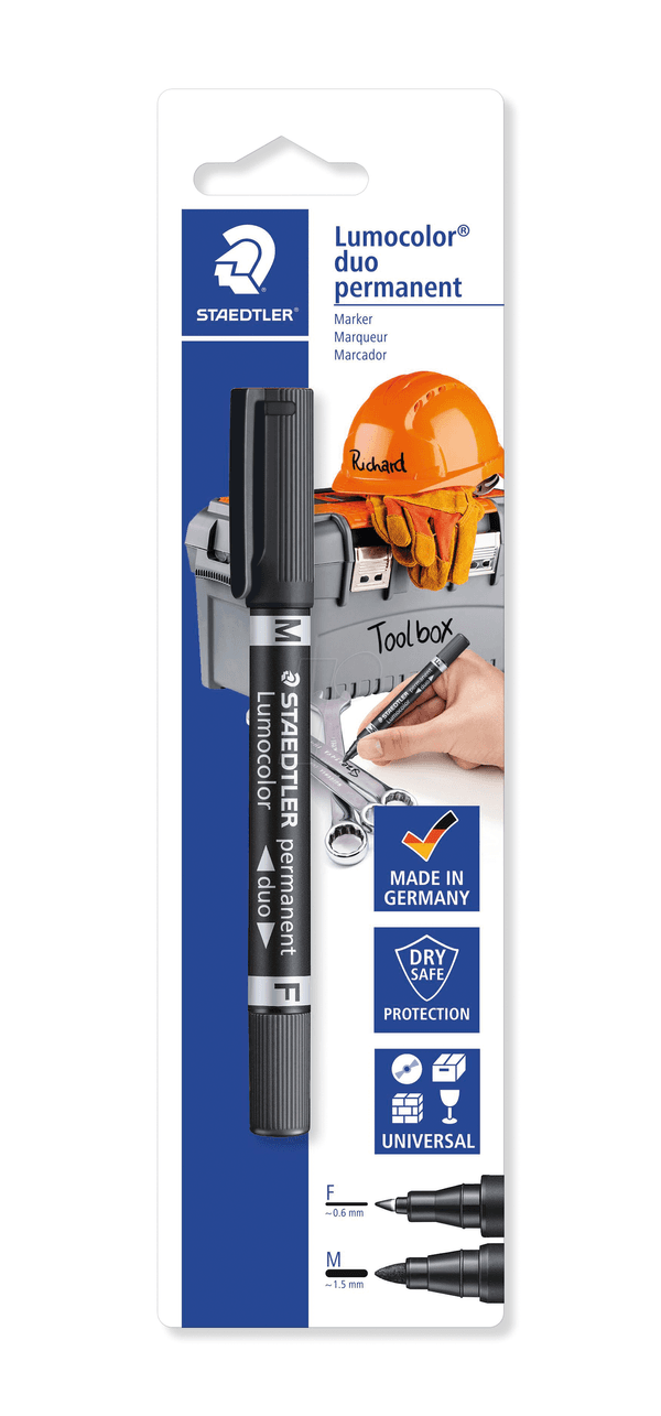 Marcador Permanente Duo STAEDTLER 348-9 BK-1 (Preto), miniatura 5