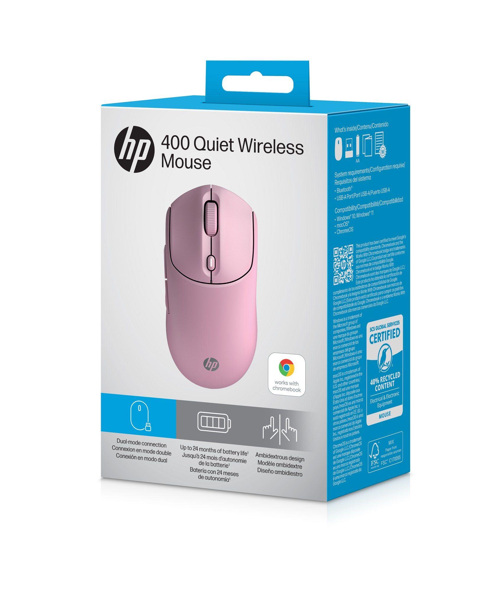 Rato HP 400 Dual (Ambidestro - 6000 DPI - RF Wireless + Bluetooth - Rosa) — miniatura 11