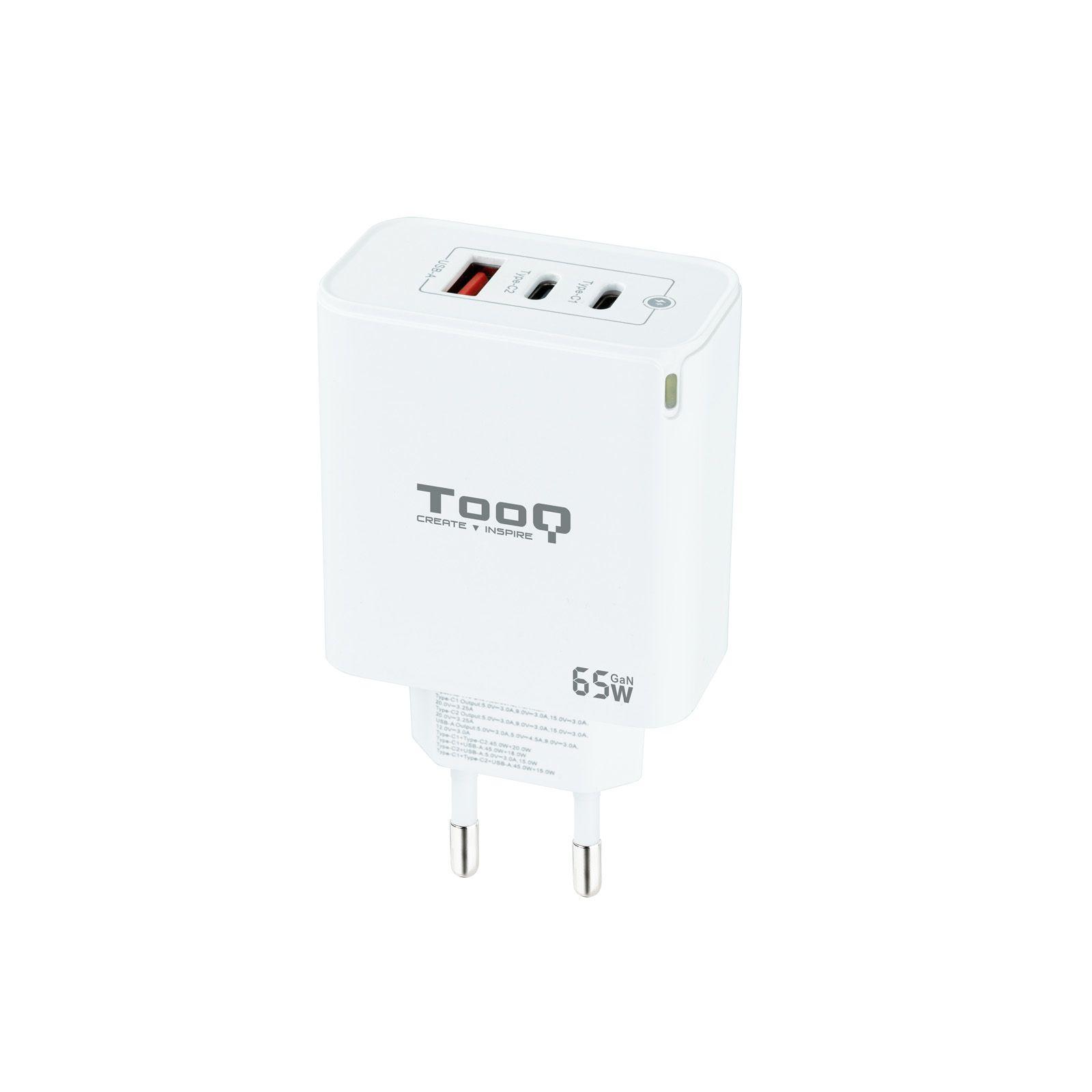 Carregador de Parede TOOQ TQWC-GANQC2PD65WT (65 W - Branco)