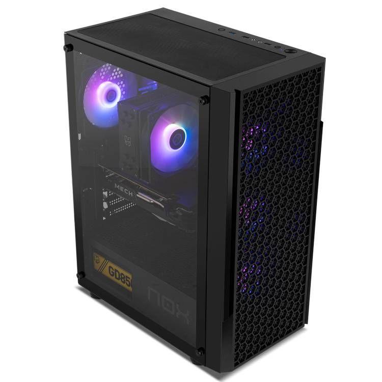 Caixa PC Gaming NOX Infinity Beta Airflow (ATX, ITX, Micro ATX - Midi Tower - SPCC, Aço, Vidro temperado - Preto) — miniatura 2