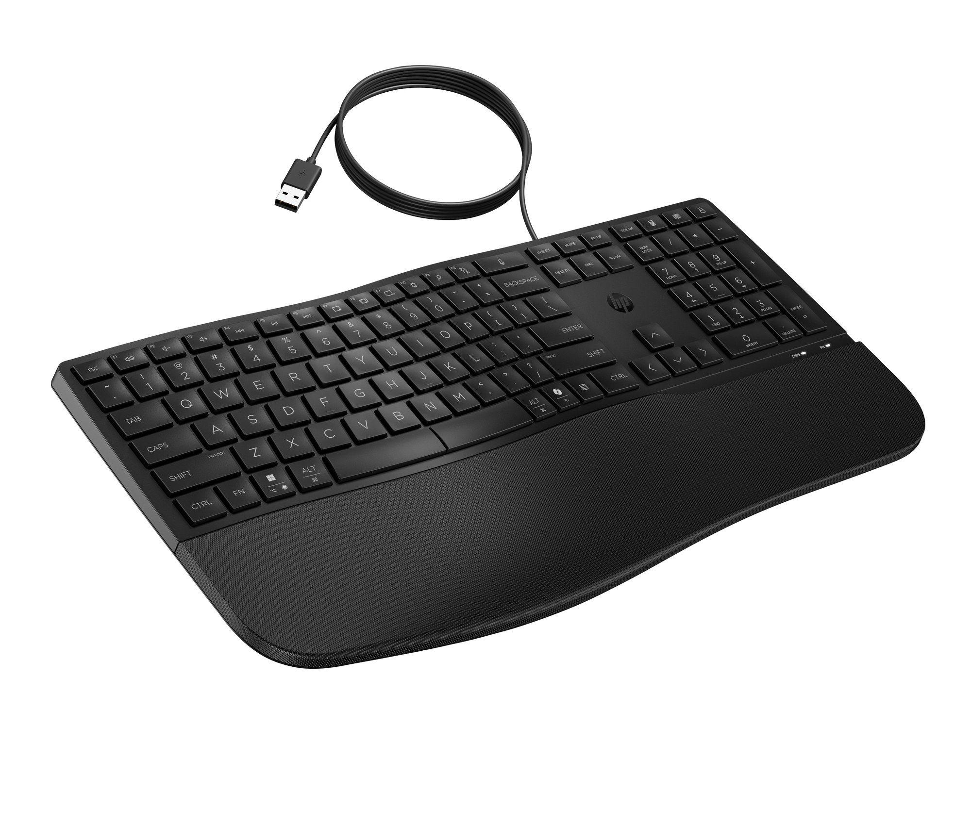 Teclado HP 480 Comfort (Plunger key switch - Tamanho completo - USB - Preto), miniatura 2