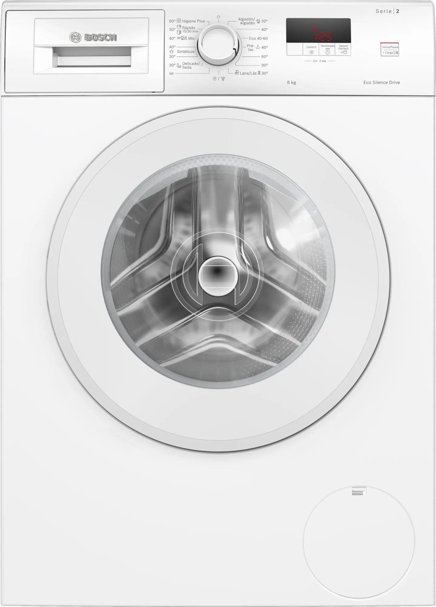 Máquina de Lavar Roupa Independente BOSCH Série 2 WGE03200EP (1200 RPM - B - A - Branco)