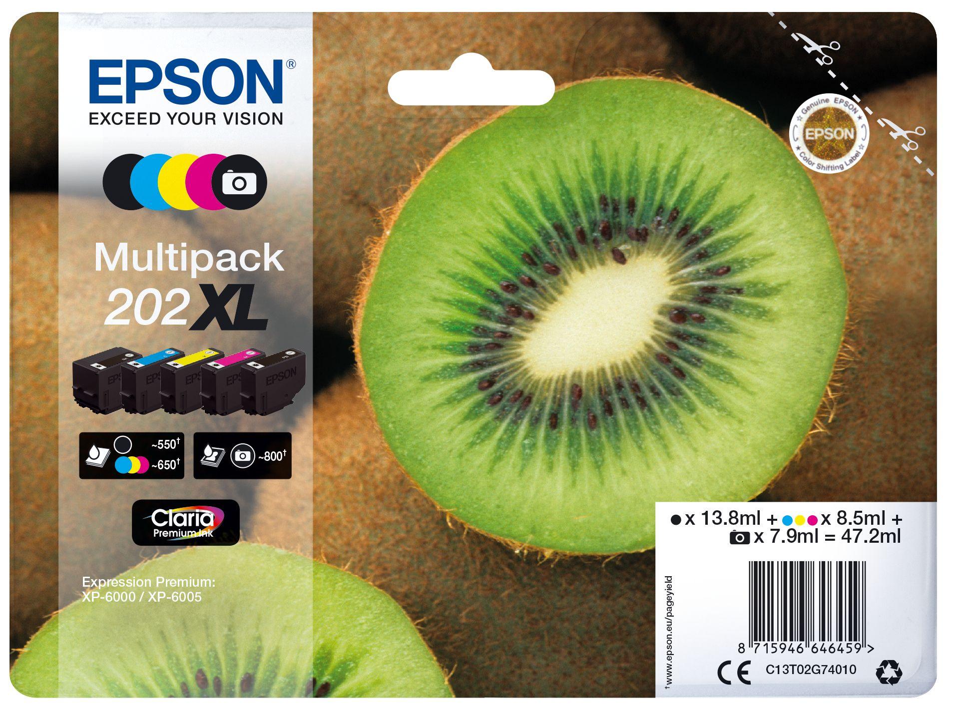 Pack de 5 Tinteiros EPSON 202XL (550 páginas), miniatura 7