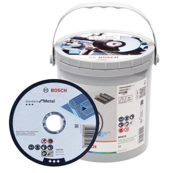 Discos de Corte BOSCH 2608626116 Standard (125 x 1 mm - Furo 22,23 mm - 100 unidades)