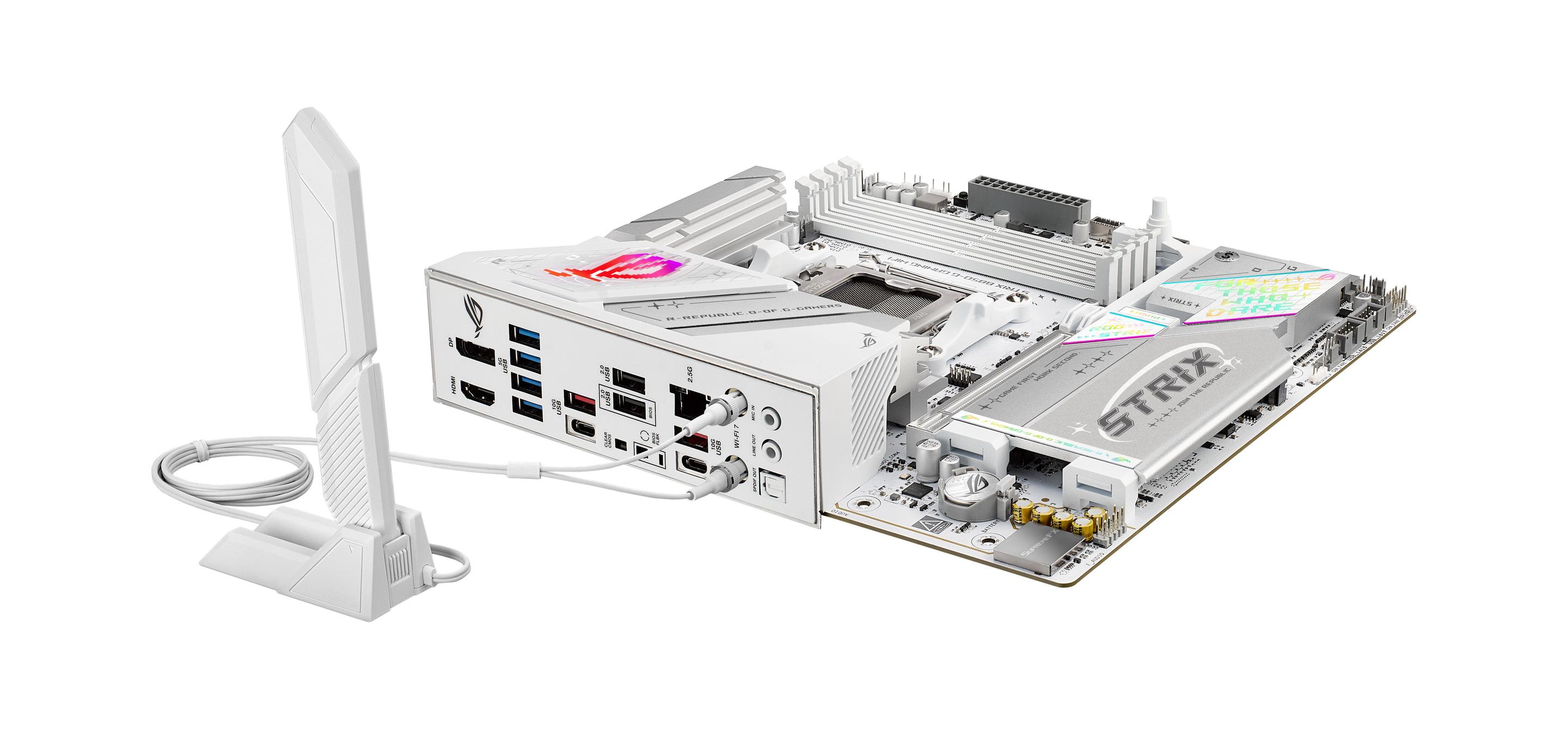Motherboard ASUS ROG STRIX B850-G GAMING WIFI (AM5 - micro-ATX - Duplo canal - Branco), miniatura 6