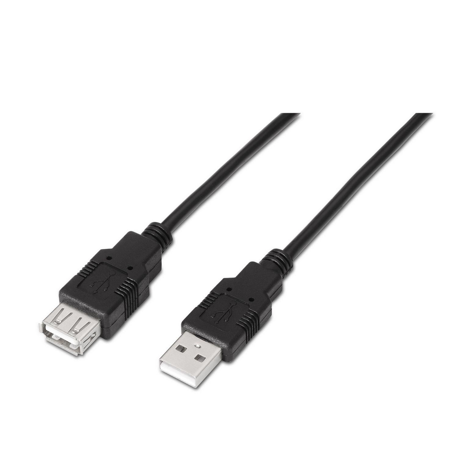 Cabo de Extensão USB AISENS A101-0016 (1,8 m - USB A - Preto)