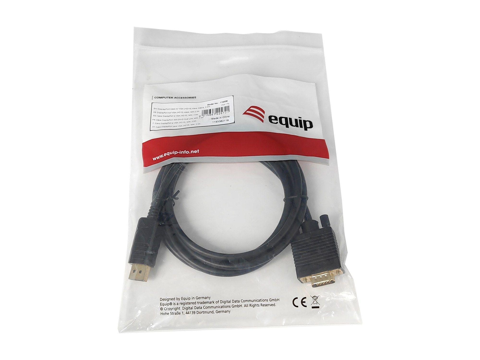 Cabo DisplayPort para VGA EQUIP 119338 (2 m - DisplayPort macho - Preto), miniatura 4