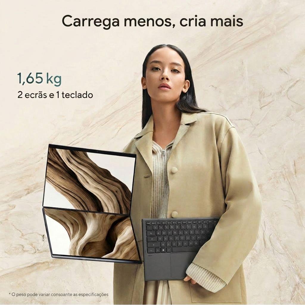 Portátil 2 em 1 ASUS Zenbook Duo UX8407AA (Windows 11 Pro, 64 bits - Intel Core Ultra 9 - 386H - Cinzento), miniatura 3