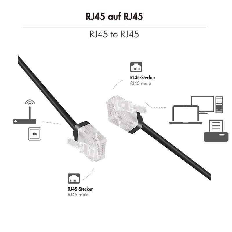 Cabo de Rede LOGILINK CQ3093U (10 m - Cat6A - RJ-45 - Preto) — miniatura 2