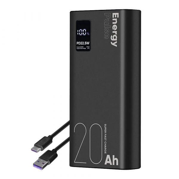 Powerbank OBAL:ME EnergyPulse (20 000 mAh - Preto), miniatura 2