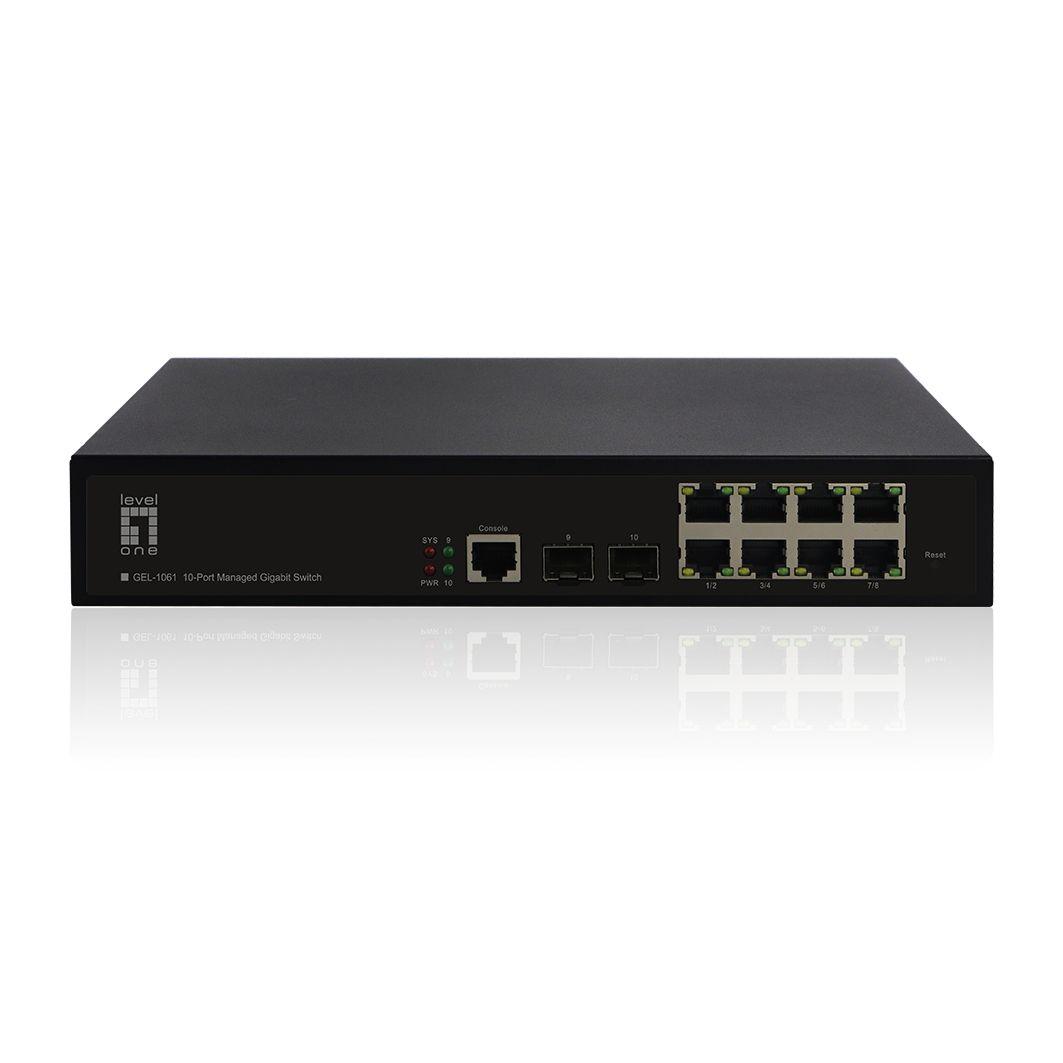 Switch LEVELONE GEL-1061 (Gigabit Ethernet - 1 MB - 20 Gbit/s - Preto)