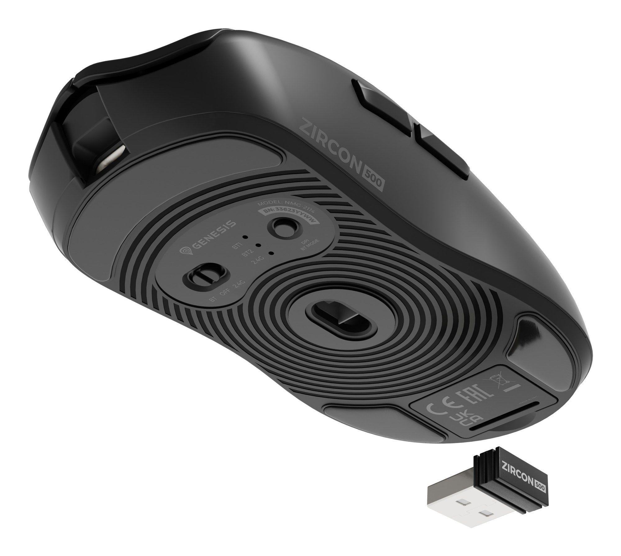 Rato GENESIS Zircon 500 (Mão direita - 10000 DPI - Ótico - Preto), miniatura 2