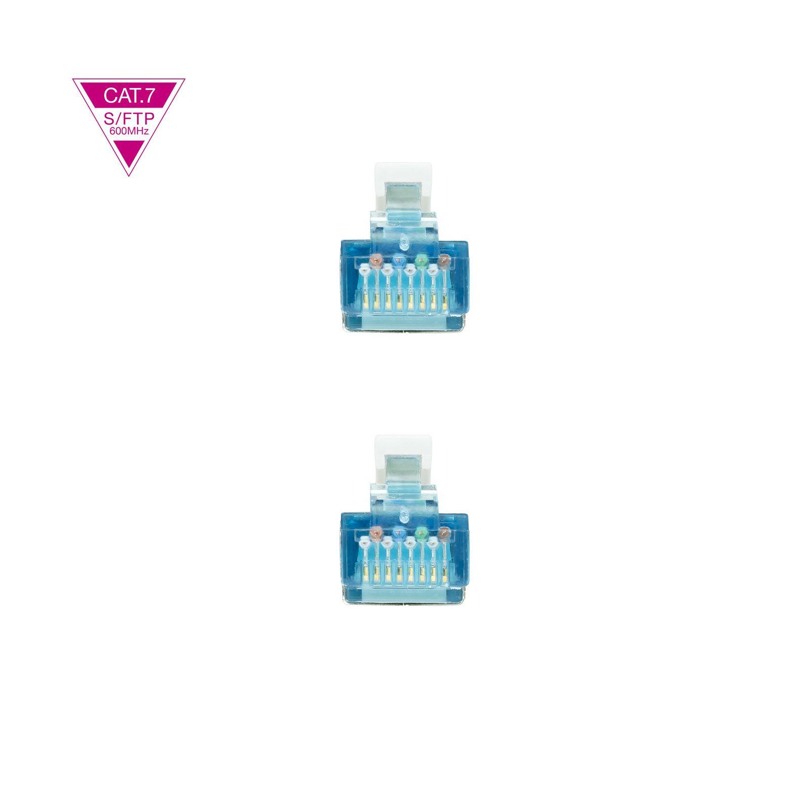 Cabo de Rede RJ45 NANOCABLE 10.20.1700-L30-W (0,3 m - Cat7 - RJ-45 - Branco), miniatura 3