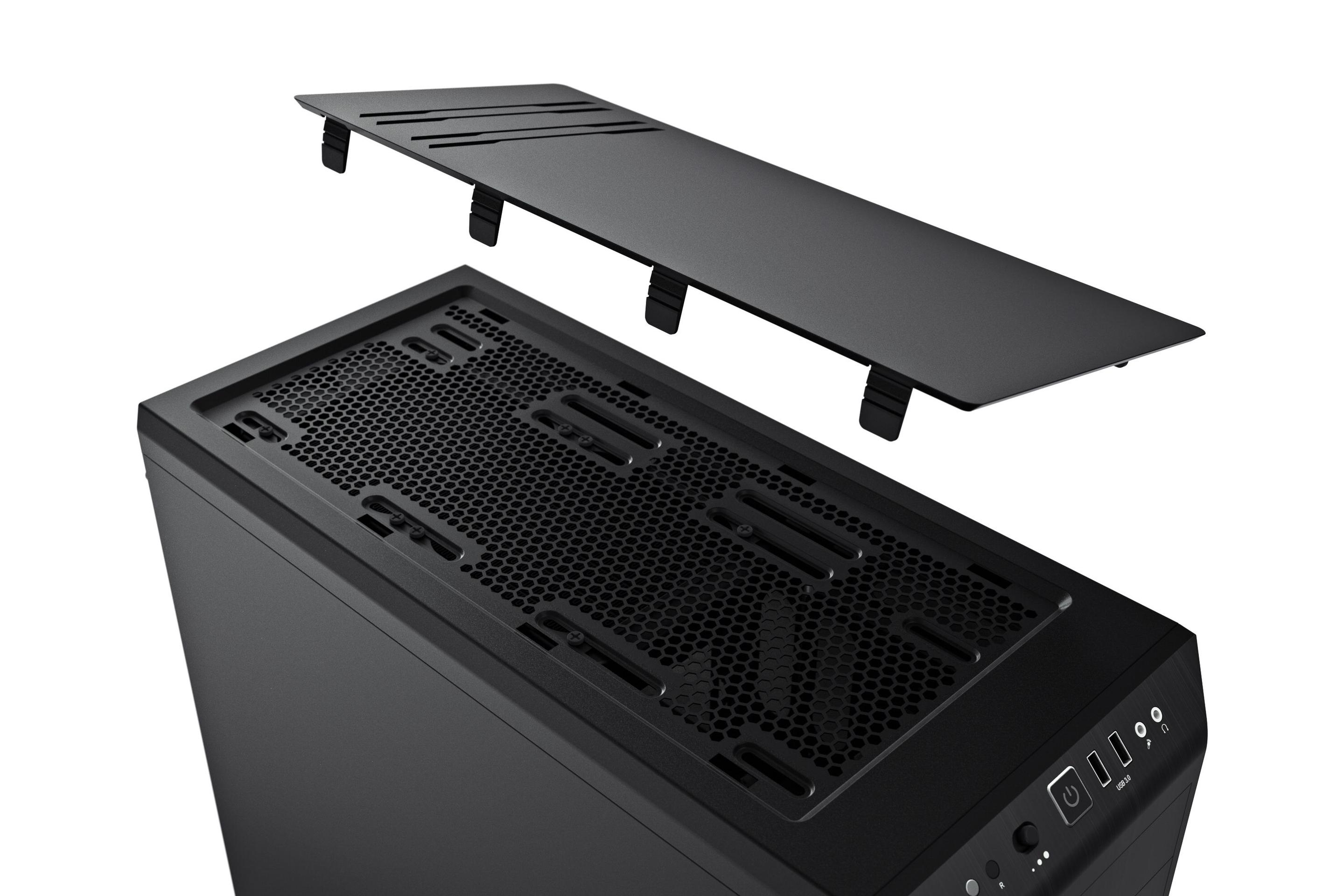 Caixa PC BE QUIET! Pure Base 600 (ATX, micro ATX, Mini-ITX - Midi Tower - ATX, micro-ATX, Mini-ITX - Preto) — miniatura 3