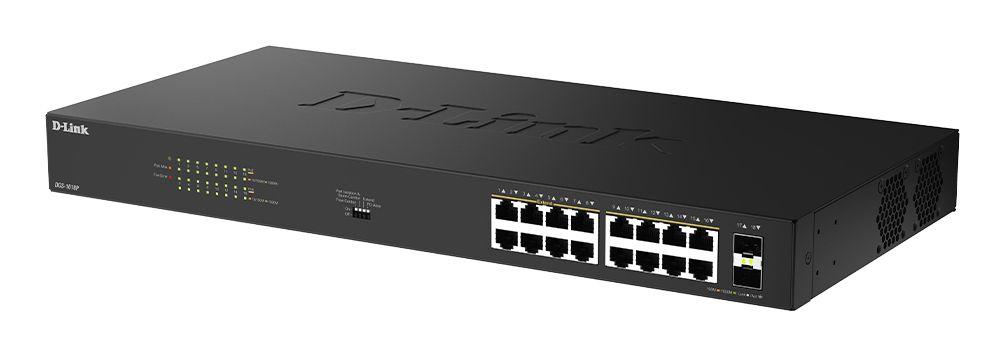 Switch D-LINK DGS-1018P/E (Gigabit Ethernet - Até 1000 Mbps - 4,1 MB - Preto), miniatura 3