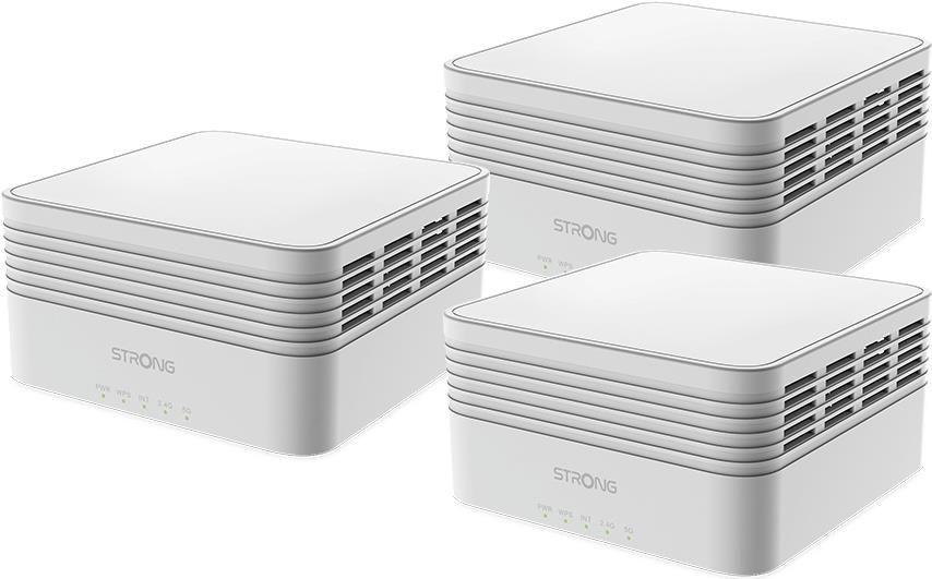 Sistema Wi-Fi Mesh STRONG MESHTRIAX3000 (Wi-Fi 6 - 2402 Mbit/s - Banda dupla - Branco)
