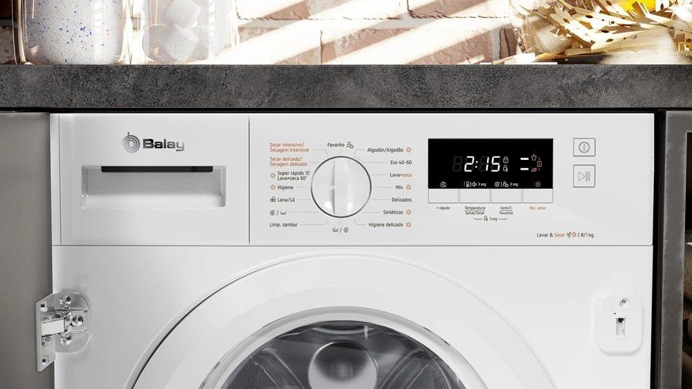 Máquina Lavar e Secar Roupa Encastre BALAY 3TW885B (Altura 82 cm - 82 cm - 8 kg - Branco), miniatura 2