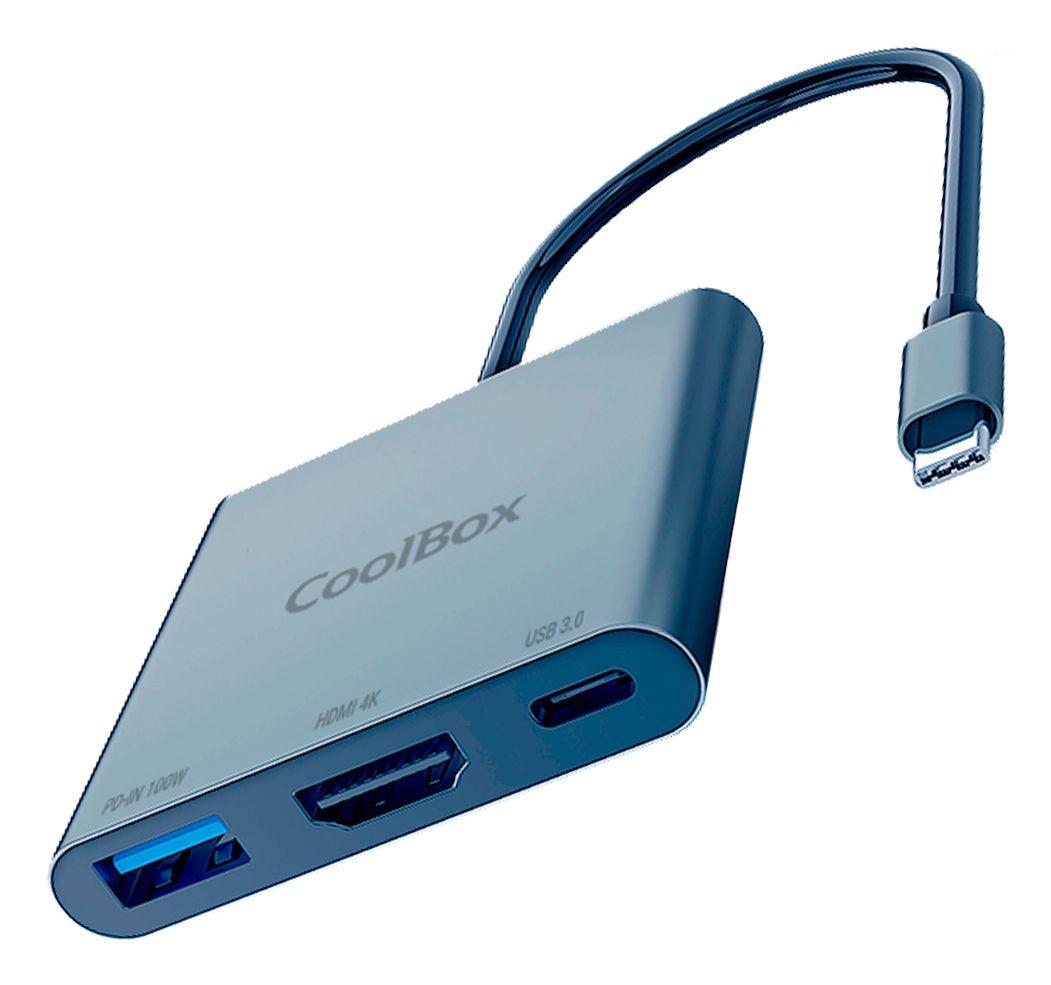 Hub USB-C COOLBOX miniDOCK C31 (0,105 m - Universal - Cinzento)
