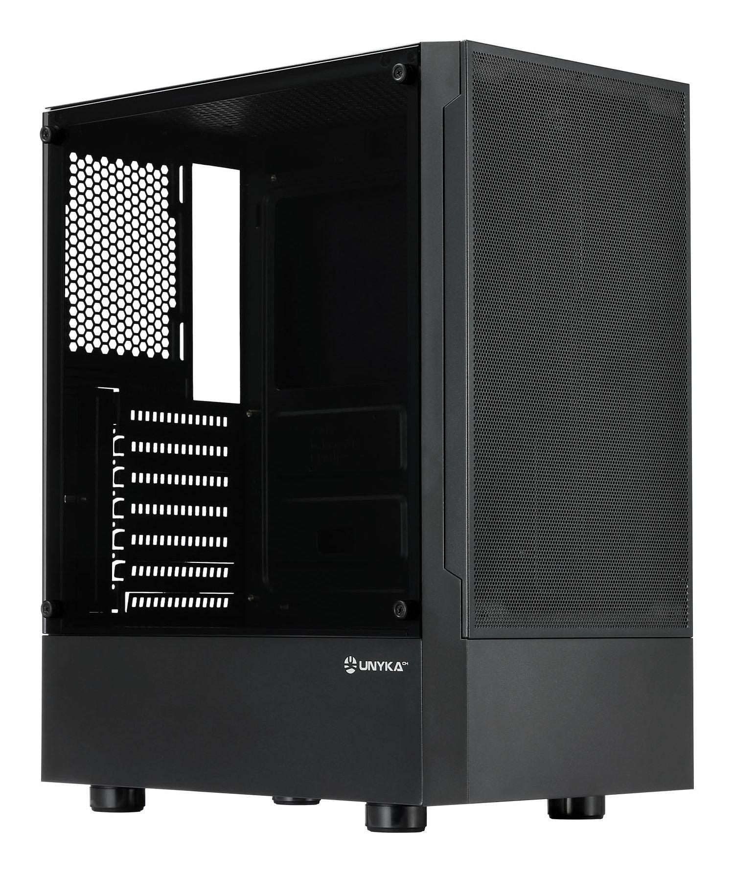Caixa PC UNYKACH Aero C35 (ATX, ITX, micro ATX - 500 W - 16 cm - Preto)