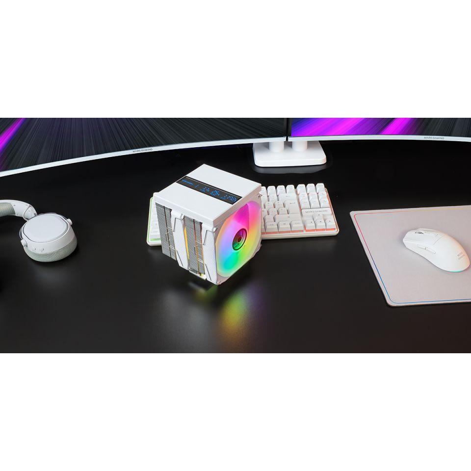 Cooler CPU MARS GAMING MCPU-LCDPRO-120 (120 mm - 2300 RPM - Multi - Branco) — miniatura 6