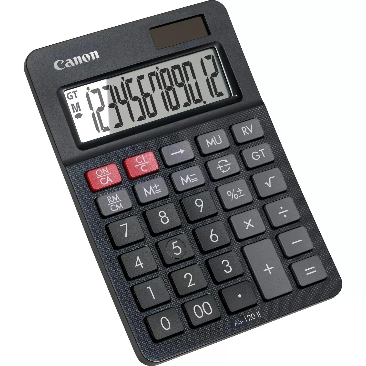 Calculadora de Sobremesa CANON AS-120 II (Plástico reciclado - Preto), miniatura 3