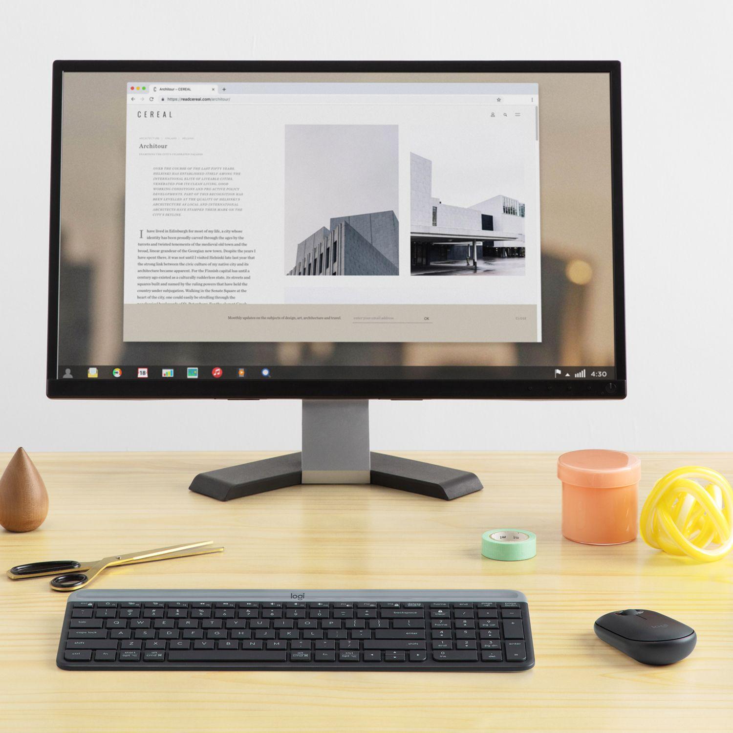 Conjunto de Teclado e Rato LOGITECH MK470 (Estados Unidos - Tamanho completo - RF Wireless - Grafite) — miniatura 4