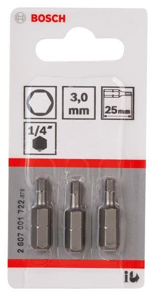 Ponta de Aparafusar BOSCH 2607001722 (HEX 3 - 25 mm) — miniatura 3