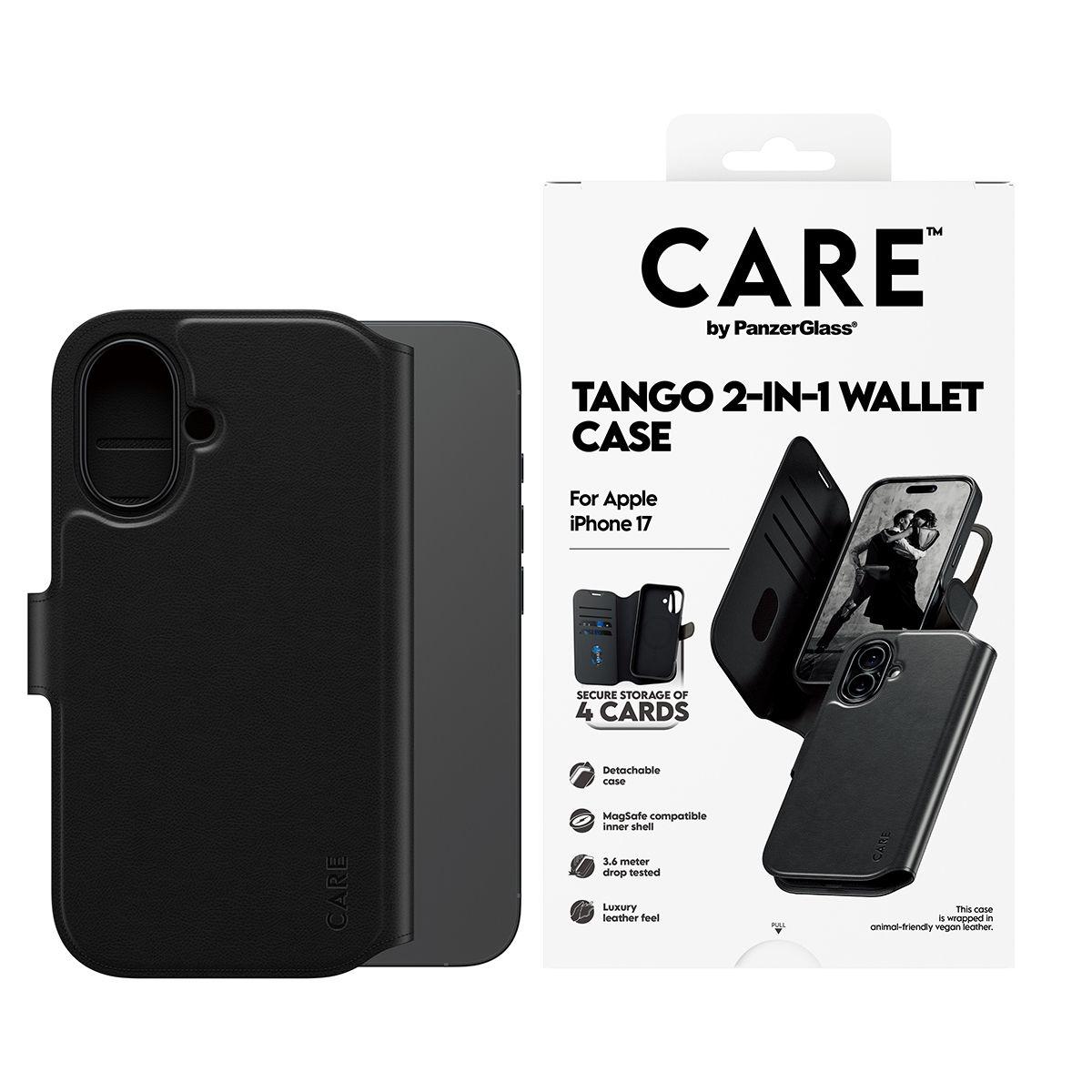 Capa Carteira PANZERGLASS CARE Tango 2-in-1 Wallet MagSafe para iPhone 17 (Apple iPhone 17 - Apple - Policarbonato - Preto), miniatura 2