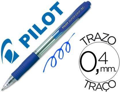 Caneta Esferográfica PILOT Super Grip Medium (Azul/Transparente) — miniatura 3