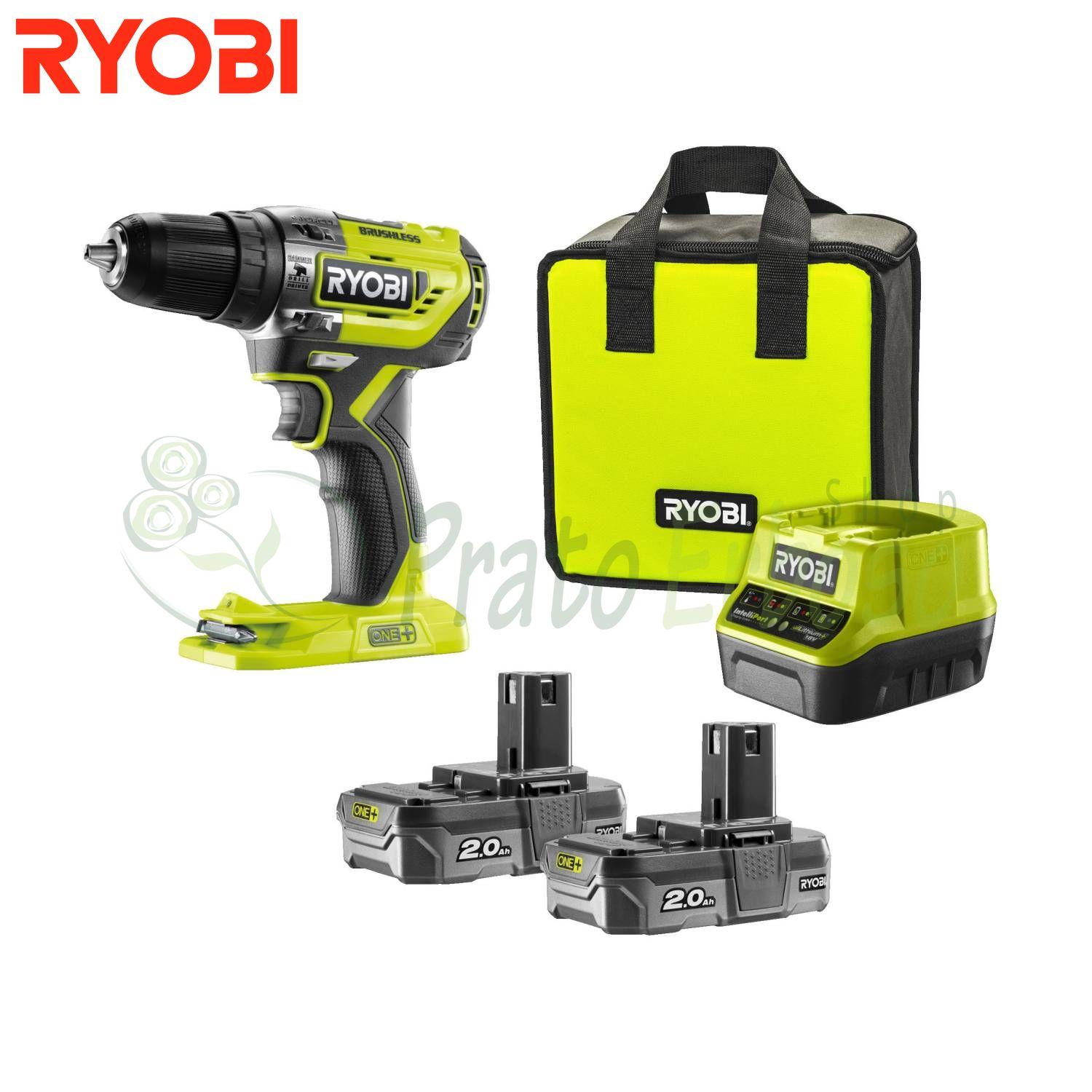 Berbequim Aparafusador com Percussão a Bateria RYOBI R18PD5-220S (18 V - Iões de lítio - Verde/Preto)