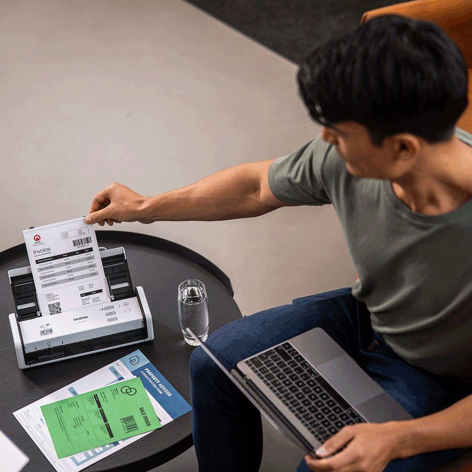 Scanner de Documentos BROTHER ADS-1300 (USB Tipo-C - Branco) — miniatura 8