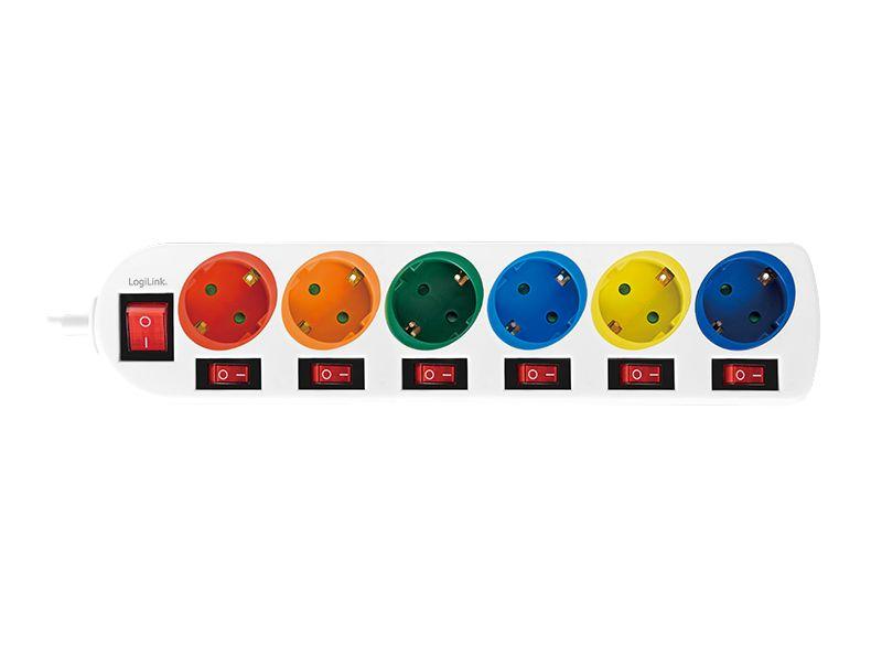 Régua de Tomadas LOGILINK LPS259 (Branco), miniatura 2