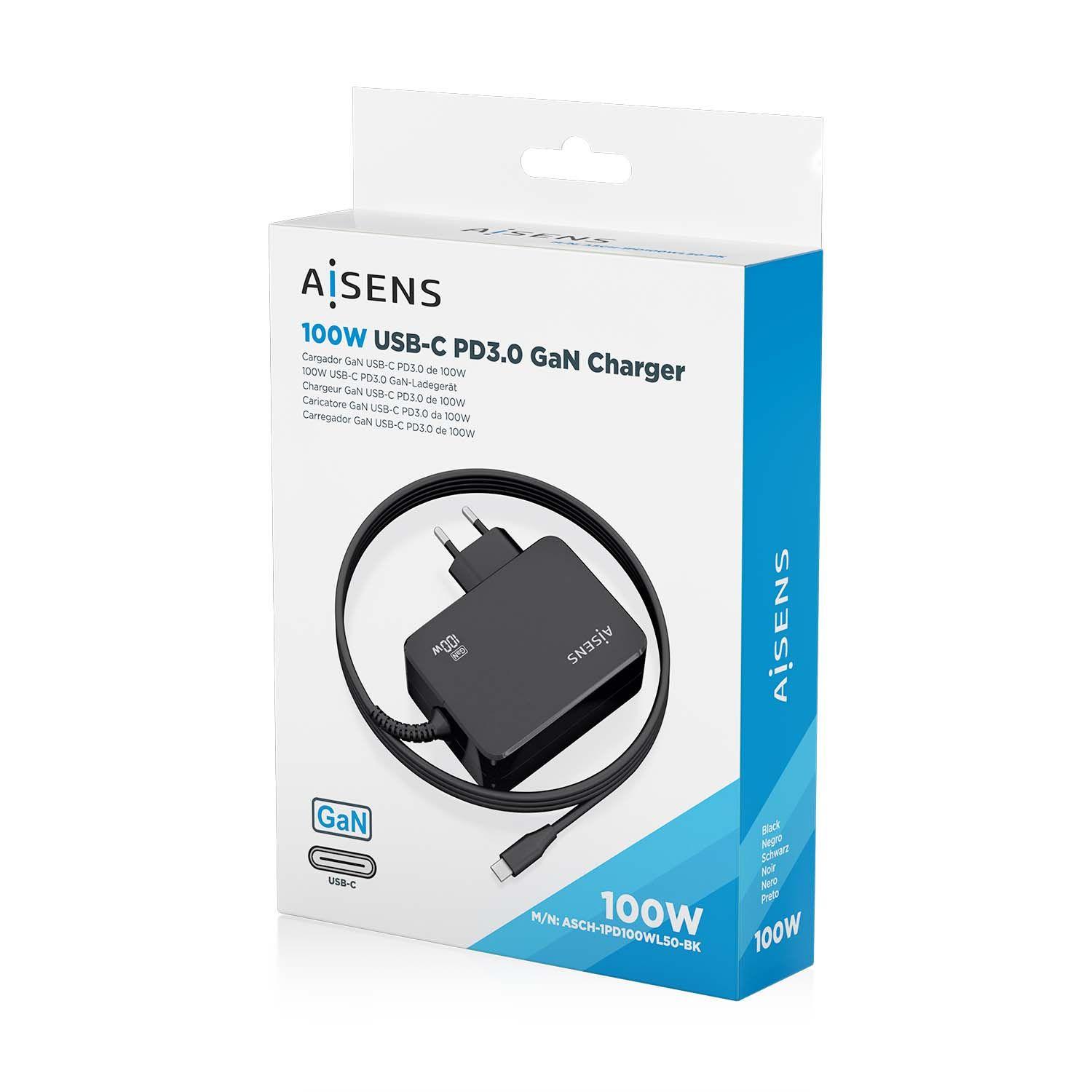 Carregador de Portátil AISENS ASCH-1PD100WL50-BK (100 W - Preto), miniatura 7